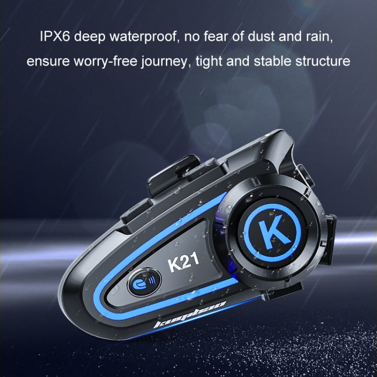 KUQIBAO Motorcycle Helmet Long-lasting Waterproof Bluetooth-compatible Headset with Light, K21
