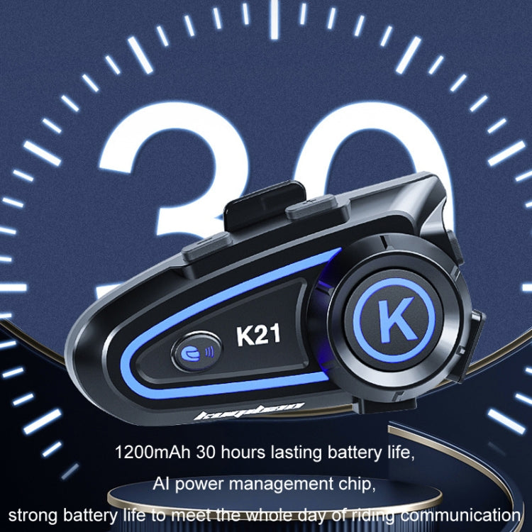 KUQIBAO Motorcycle Helmet Long-lasting Waterproof Bluetooth-compatible Headset with Light, K21