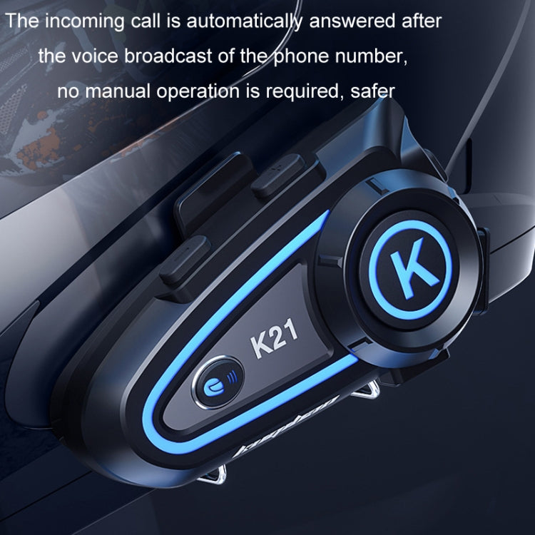 KUQIBAO Motorcycle Helmet Long-lasting Waterproof Bluetooth-compatible Headset with Light, K21
