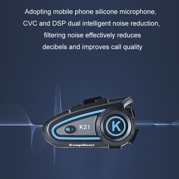 KUQIBAO Motorcycle Helmet Long-lasting Waterproof Bluetooth-compatible Headset with Light, K21