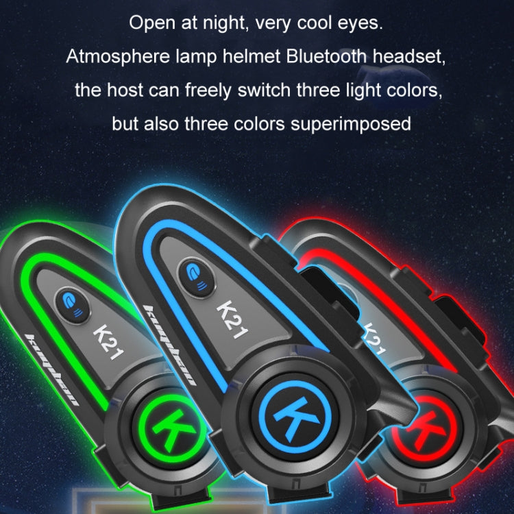 KUQIBAO Motorcycle Helmet Long-lasting Waterproof Bluetooth-compatible Headset with Light, K21
