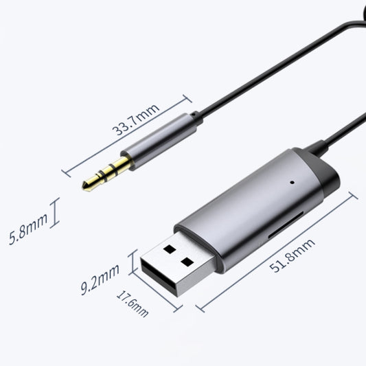 Adaptateur Récepteur Bluetooth Voiture AUX 3.5mm Connecteur Téléphone Portable Ordinateur Avec Emplacement Carte TF