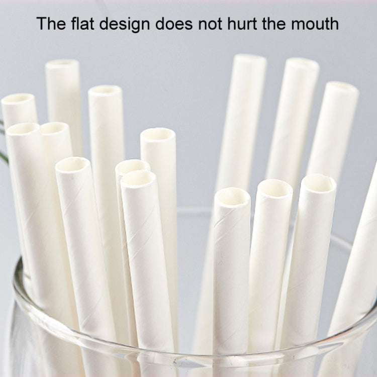 100pcs /Pack 6x197mm Disposable Paper Straws Biodegradable Party Drinking Straws Dessert Table Decoration Prop