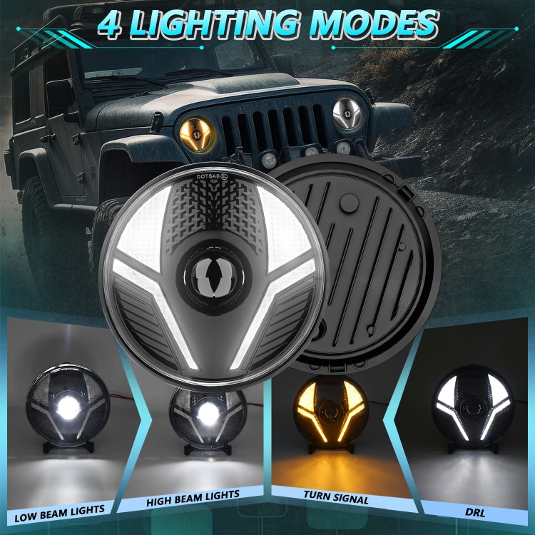 7 inch Beetle Style High-power Car Headlights For Wrangler, R14