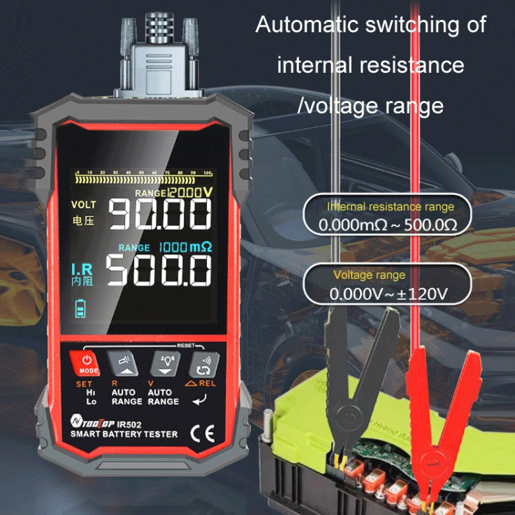 Battery Internal Resistance Tester Lead-Acid Alkaline Lithium Battery Tester, IR500, IR502