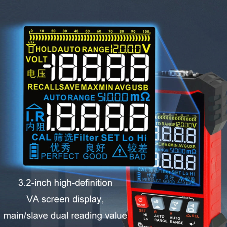 Battery Internal Resistance Tester Lead-Acid Alkaline Lithium Battery Tester, IR500, IR502