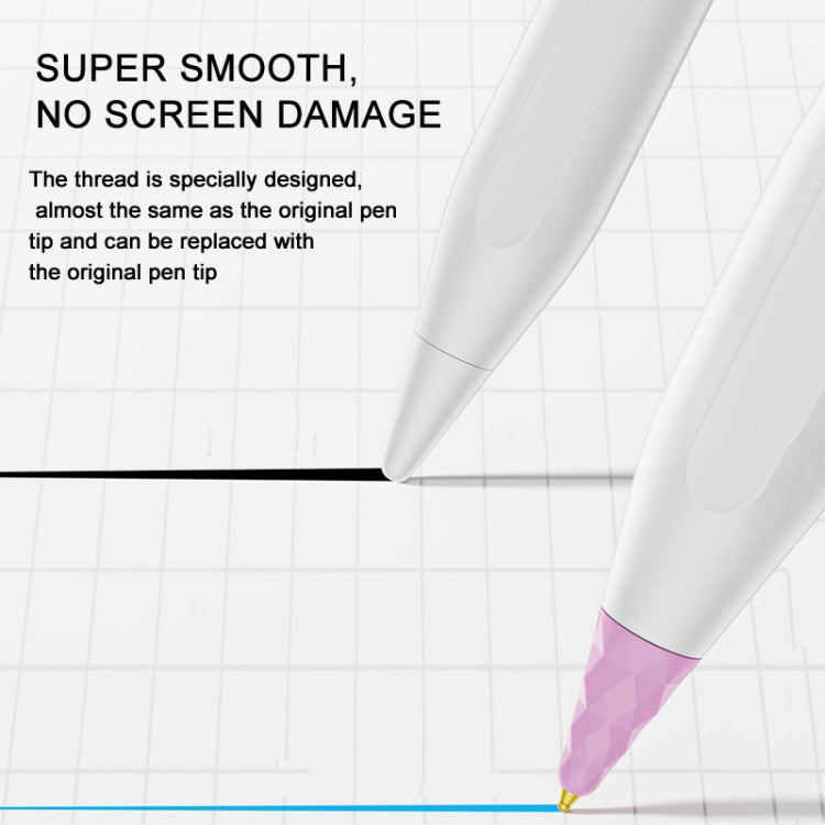 For Apple Pencil 1 / 2 Generation & USB-C Stylus Modified Pen Tip Diamond Crystal Pencil Nib, Transparent Pink, Transparent Blue, Transparent, White, Light Green