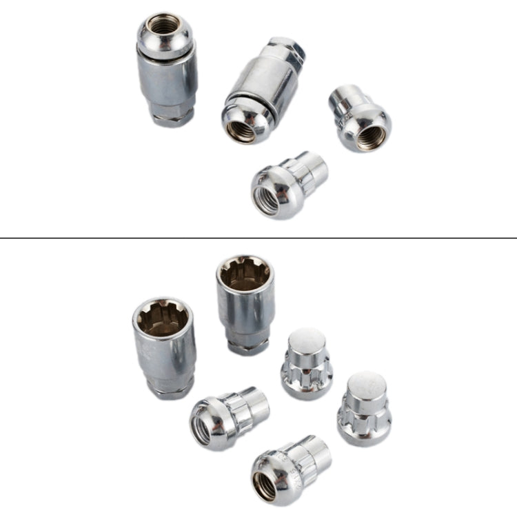 Car Tire Nut Anti-theft Lock, M12x1.5mm(4+2)0226, M12x1.25mm(4+2)0225, M14x1.5mm(4+2)0227, M1/2-20mm(4+2)0224, M12x1.5mm(Ball4+2)