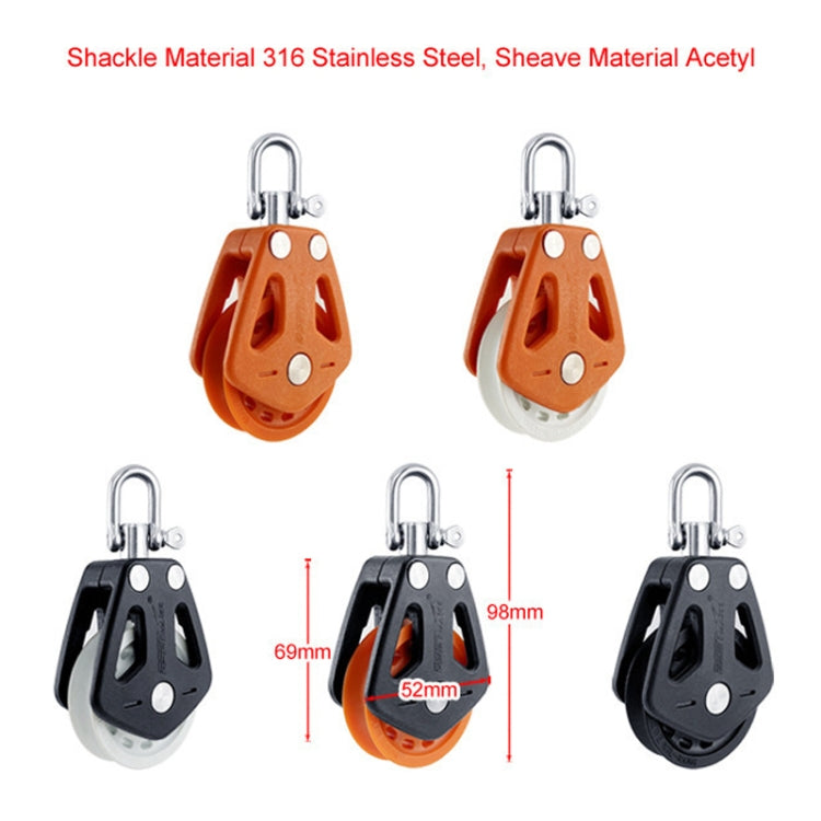 BSET MATEL Marine Nylon Plastic Swivel Bearing Single Pulley, Type 1, Type 2, Type 3, Type 4, Type 5