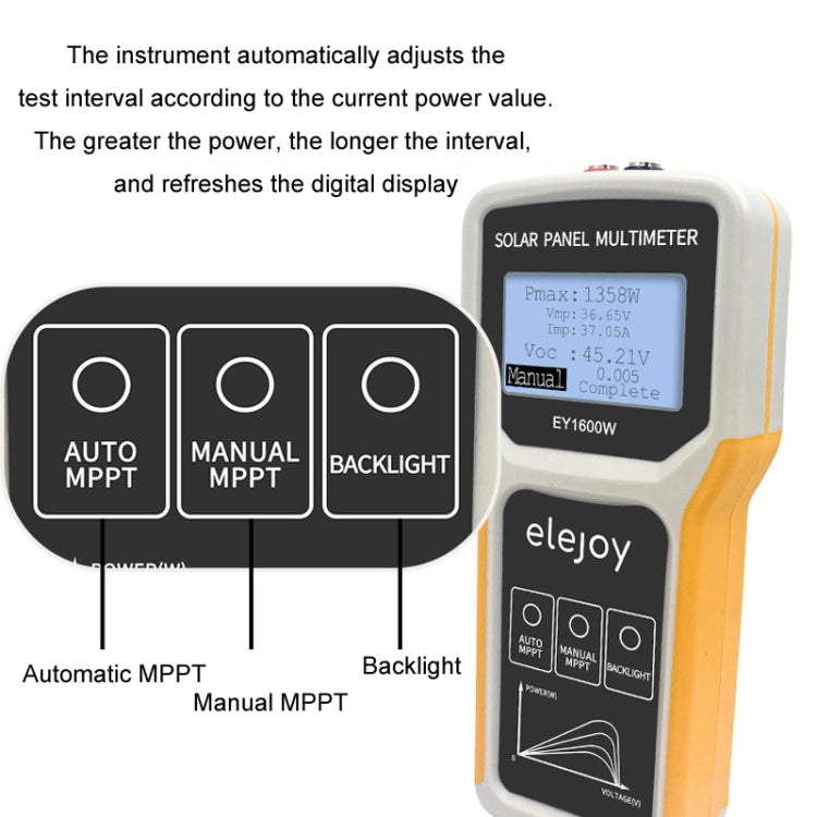 elejoy 1600W MPPT Solar Photovoltaic Panel Multimeter, EY1600W