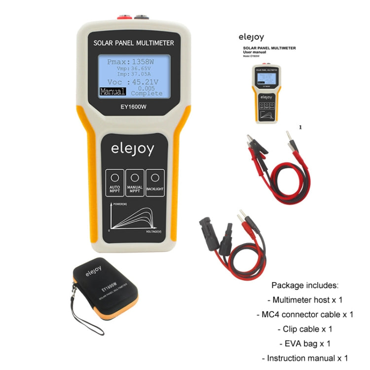 elejoy 1600W MPPT Solar Photovoltaic Panel Multimeter, EY1600W
