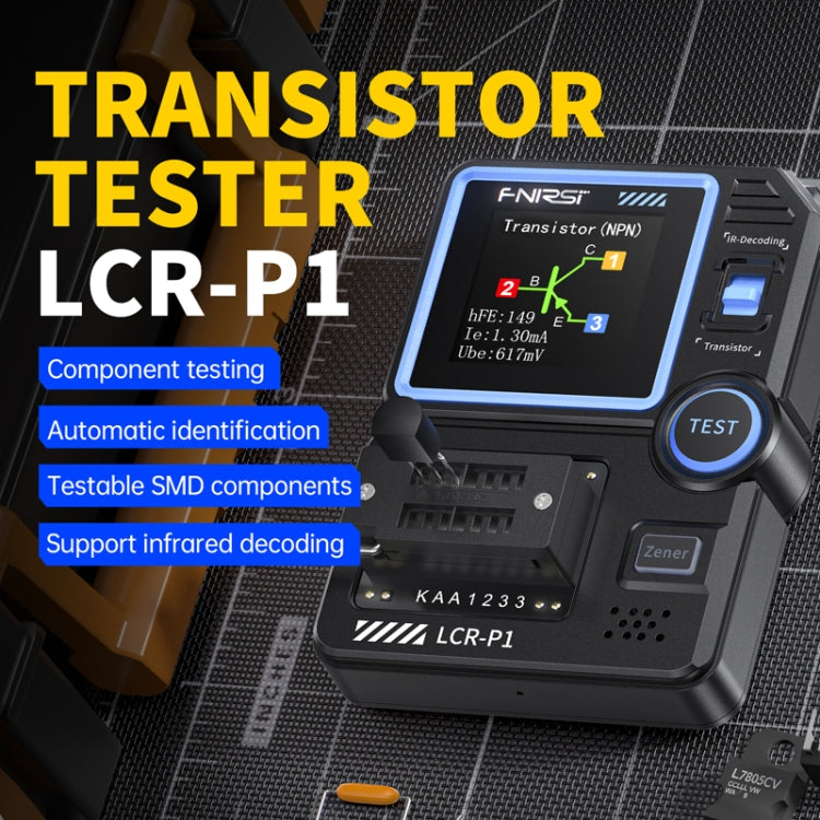 FNIRSI LCR-P1 Transistor Tester Multifunctional Electronic Component Inspection Tool, LCR-P1