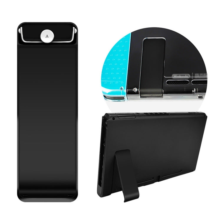 For Nintendo Switch Console 2pcs Replacement Kickstand Back Shell Holder, Transparent White, Black, White, Red, Blue