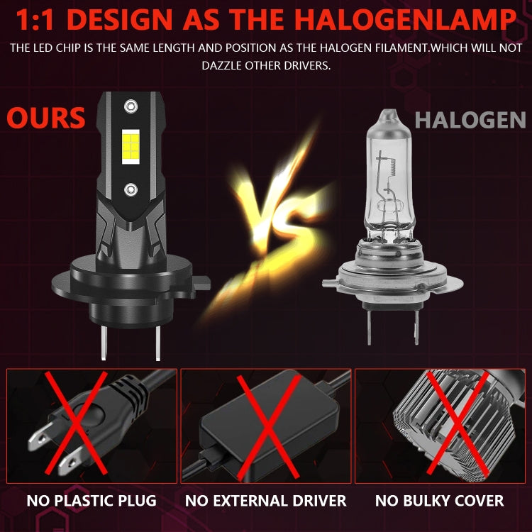 Car Universal Direct Plug LED Headlight Retrofit Bulb, H7