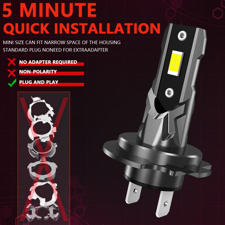 Car Universal Direct Plug LED Headlight Retrofit Bulb, H7