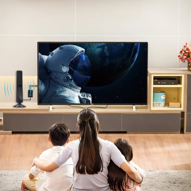 4K 1080P Indoor Digital TV Antenna For Local Channels 50 Miles Range With Amplifier Signal Booster, 50 Miles 20dBi HDTV-T2
