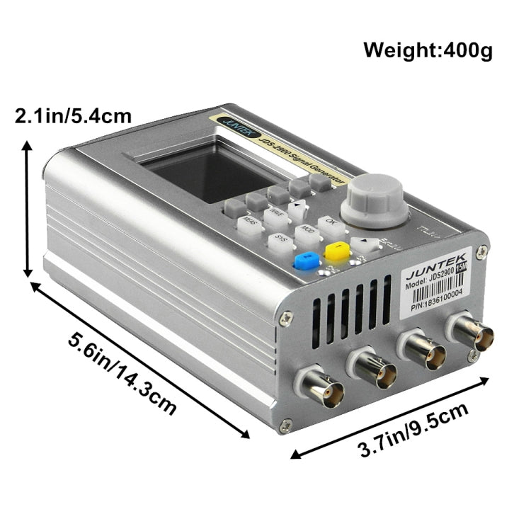JUNTEK Programmable Dual-Channel DDS Function Arbitrary Waveform Signal Generator, 15MHz, 30MHz, 40MHz, 50MHz, 60MHz