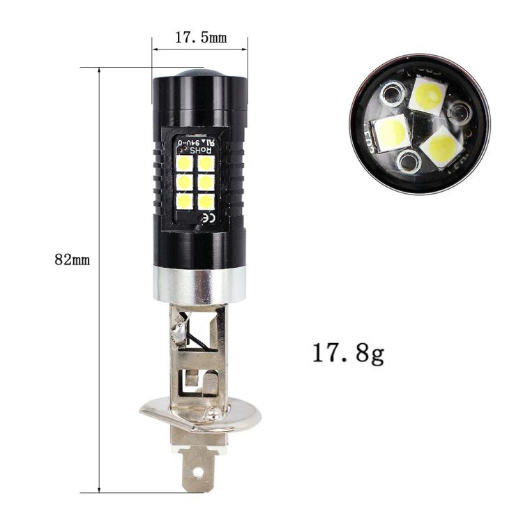 1pair Automotive High-power LED White Light Fog Lamp, H1