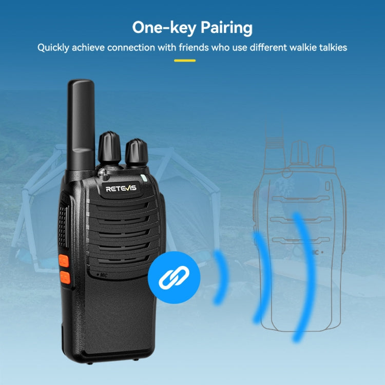 RETEVIS H777 16 Channels Compact Portable Handheld Walkie Talkie With Charging Base, PMR, FRS, 1pair PMR, 1pair FRS