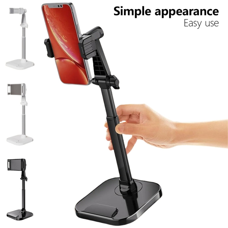 Dual-Position Rotatable Phone And Tablet Stand Retractable Weighted Base Desktop Holder, Tablet Model White, Tablet Model Black, Phone Model White, Phone Model Black