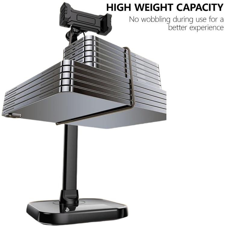 Dual-Position Rotatable Phone And Tablet Stand Retractable Weighted Base Desktop Holder, Tablet Model White, Tablet Model Black, Phone Model White, Phone Model Black