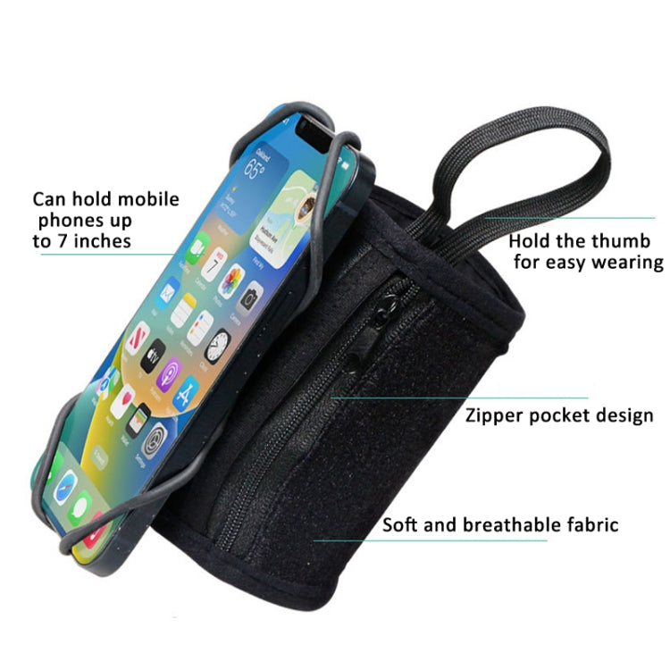 Rotating Wrist Phone Strap Coin Purse Touchable Phone Wristband Can Hold Cards, Change and Keys