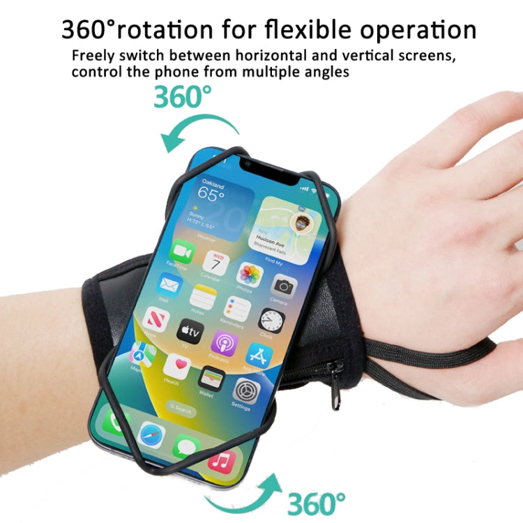 Rotating Wrist Phone Strap Coin Purse Touchable Phone Wristband Can Hold Cards, Change and Keys