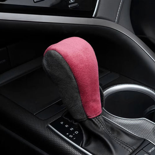 Suede Automatic Manual Gear Lever Cover, Brown, Orange, Black, Red, Green