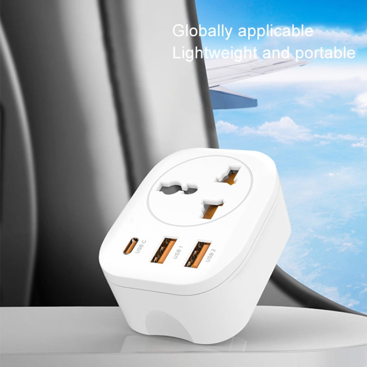 Universal Converter Plug 2USB+Type-C Smart Converter Socket, UK Plug, US Plug, EU Plug