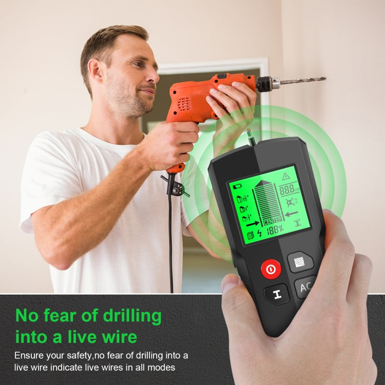 HW-QB5 5-In-1 Wall Stud Detector Wood Current Metal AC Wires Detection, HW-QB5