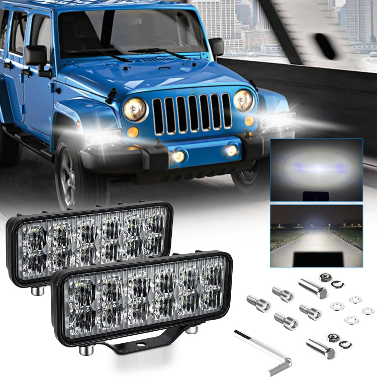 14W 9-30V 6 Inch Long Waterproof Car Work Headlight With Wire Set