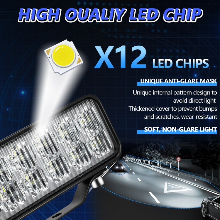 14W 9-30V 6 Inch Long Waterproof Car Work Headlight With Wire Set