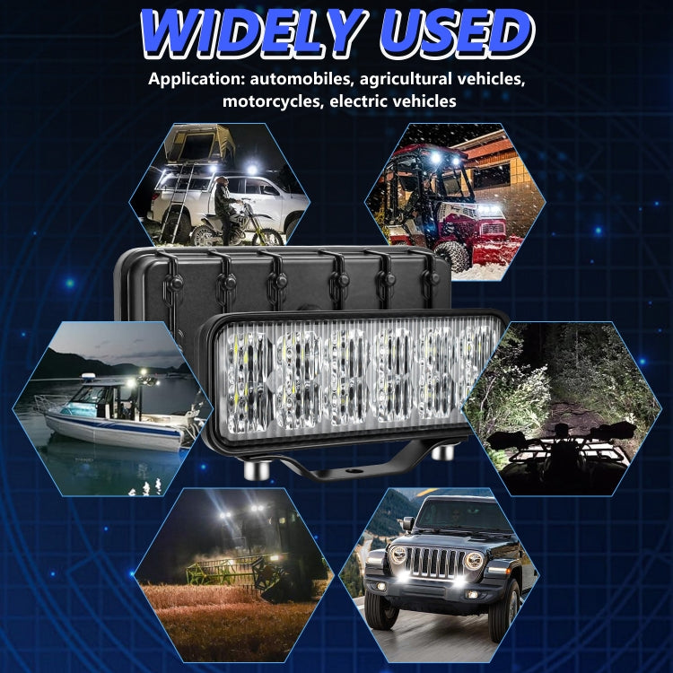 14W 9-30V 6 Inch Long Waterproof Car Work Headlight With Wire Set