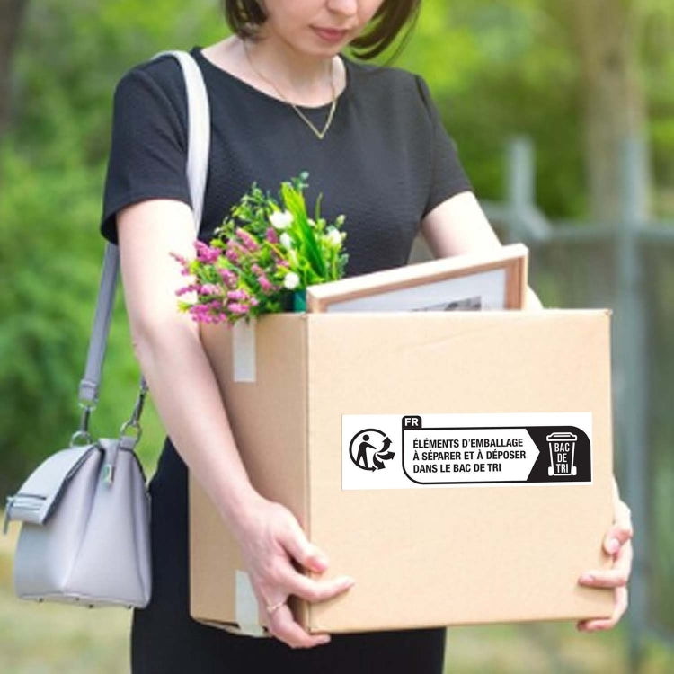 7x2cm Environmentally Friendly Packaging Warning Slogan Label Sticker