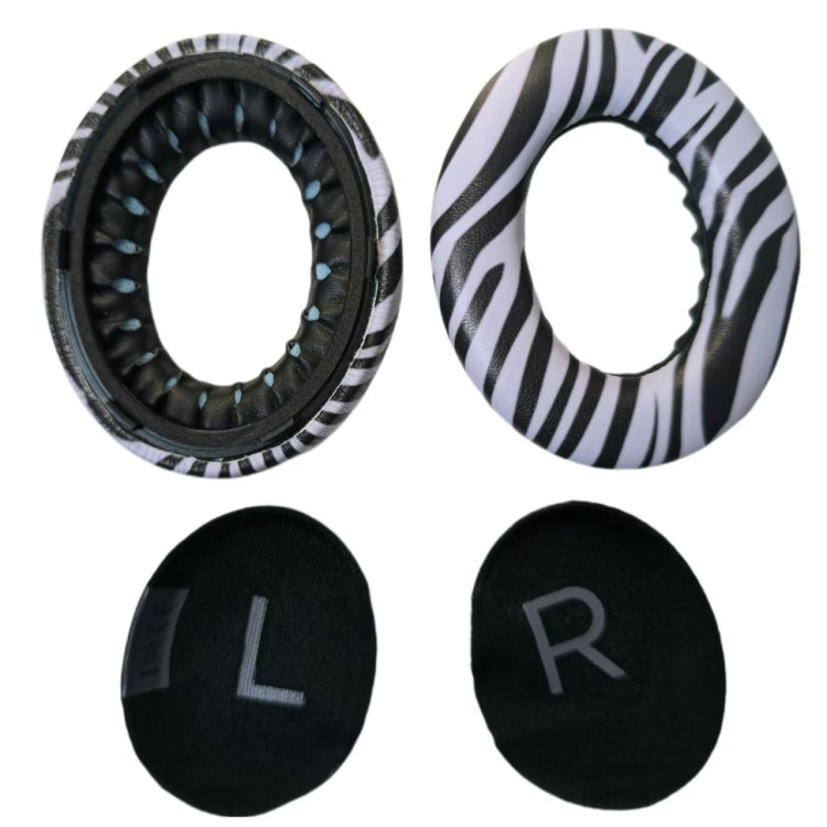 For BOSE 700 / NC700 2pcs Headphone Sponge Cover With Pad, Zebra Print