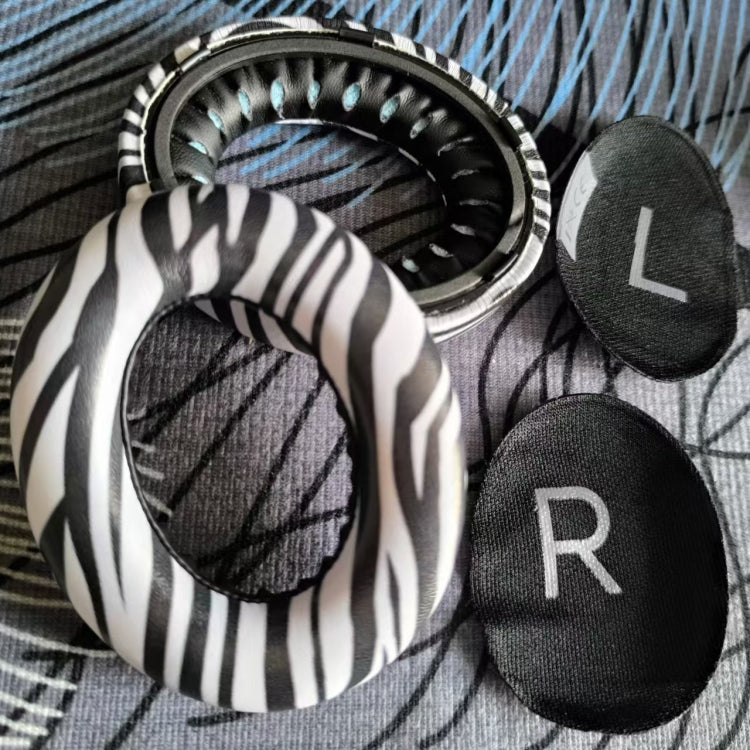 For BOSE 700 / NC700 2pcs Headphone Sponge Cover With Pad, Zebra Print