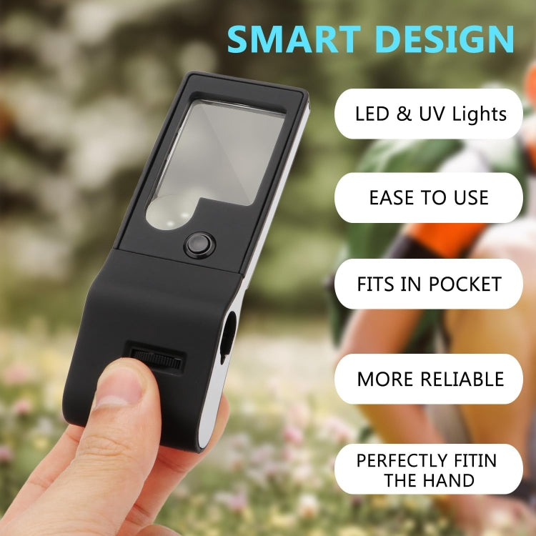 3X 10X Magnifier 55X Microscope Loupe With LED & UV Light