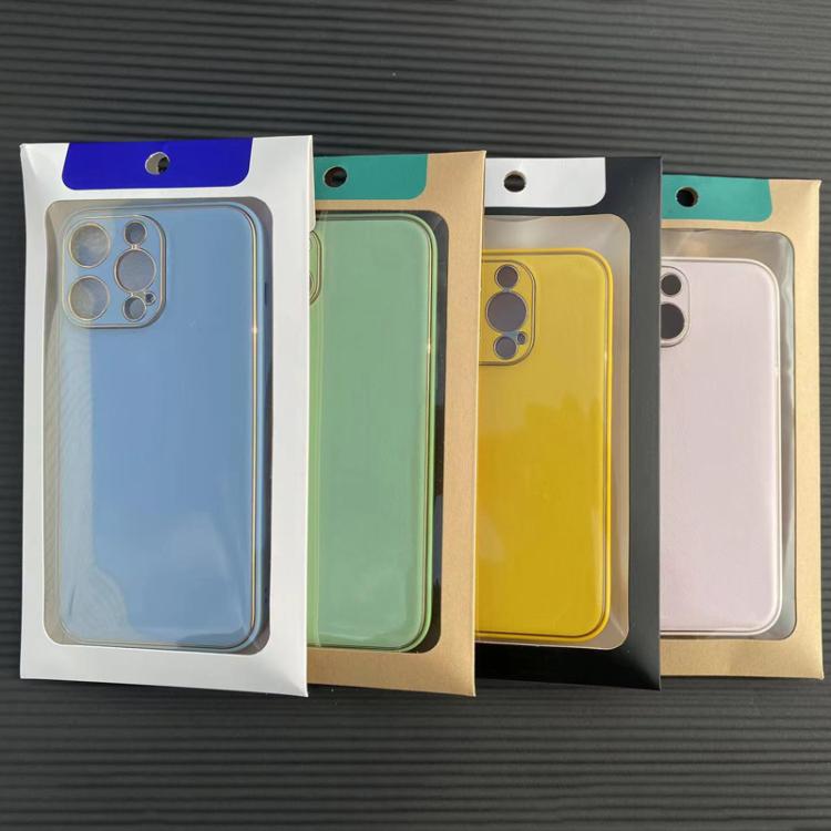 50pcs /Pack Phone Case Packaging Box Clear Window Cardboard Package Sealing Pouch