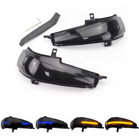 For Honda Civic MK8 Car Dynamic LED Water Flow Turn Signal Rearview Mirror Lights, Yellow Light, Blue Yellow Light