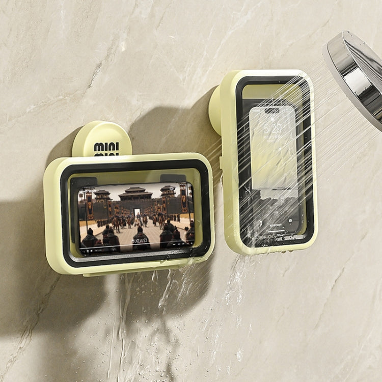 Shower Phone Holder Waterproof Rotatable Suction Cup Wall Mount Phone Case