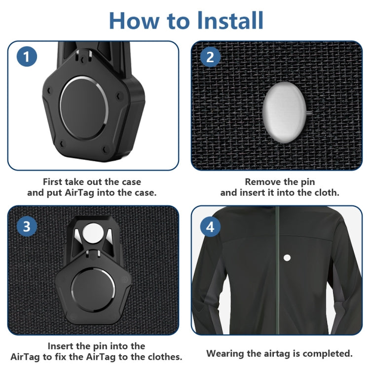 For AirTag Tracker Magnetic Lock Case Waterproof Hidden Protective Cover, Magnetic Lock Case