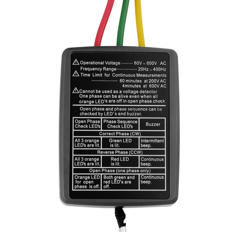 3 Phase Alternating Current Phase Meter Phase Detector Rotation Tester Indicator Digital Phase-Order Indicator, SP8030