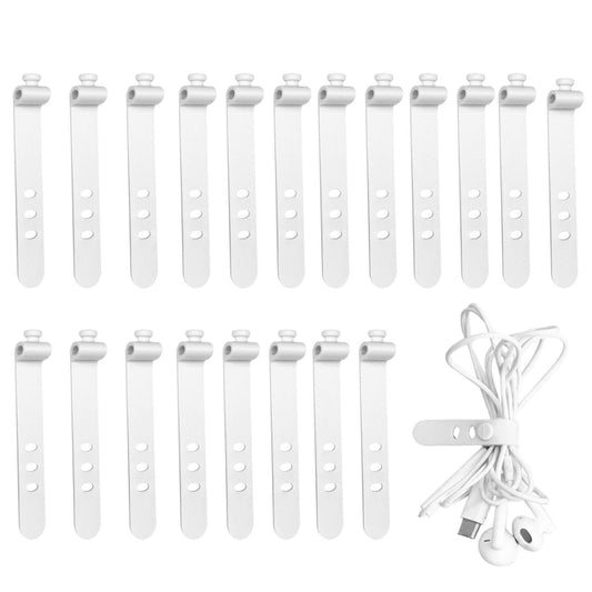 100pcs /Pack 73mm 3-Hole Silicone Cable Tie Wire Winder Organizer