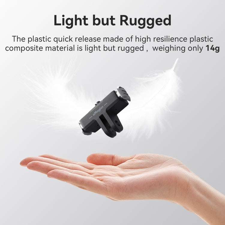 For GoPro HERO13 Black aMagisn Magnetic Quick-release Base Plastic Adapter Accessories, For GoPro HERO13 Plastic