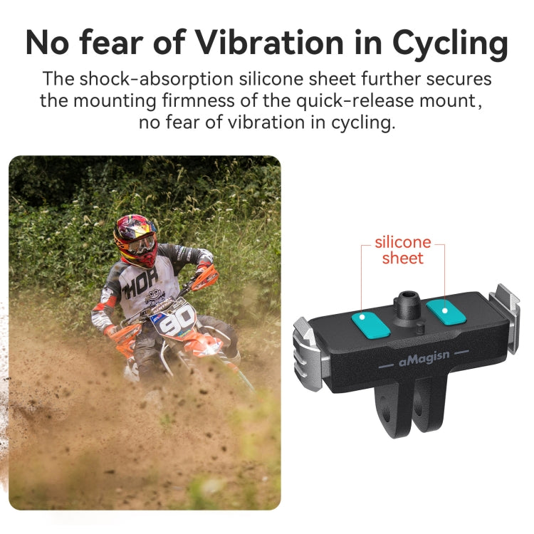 For GoPro HERO13 Black aMagisn Magnetic Quick-release Base Plastic Adapter Accessories, For GoPro HERO13 Plastic