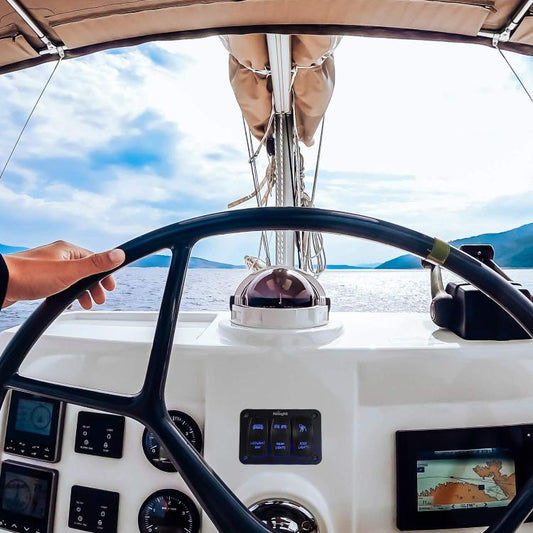 Blue Light Laser Engraved Panel Combination Switch For Car Boat, 3-digit Panel, 2-digit Panel