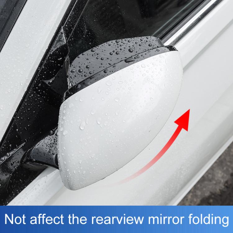 Protection de rétroviseur de voiture 2 en 1 en fibre de carbone, avec pare-pluie et réflecteur auxiliaire, 2 pièces/lot