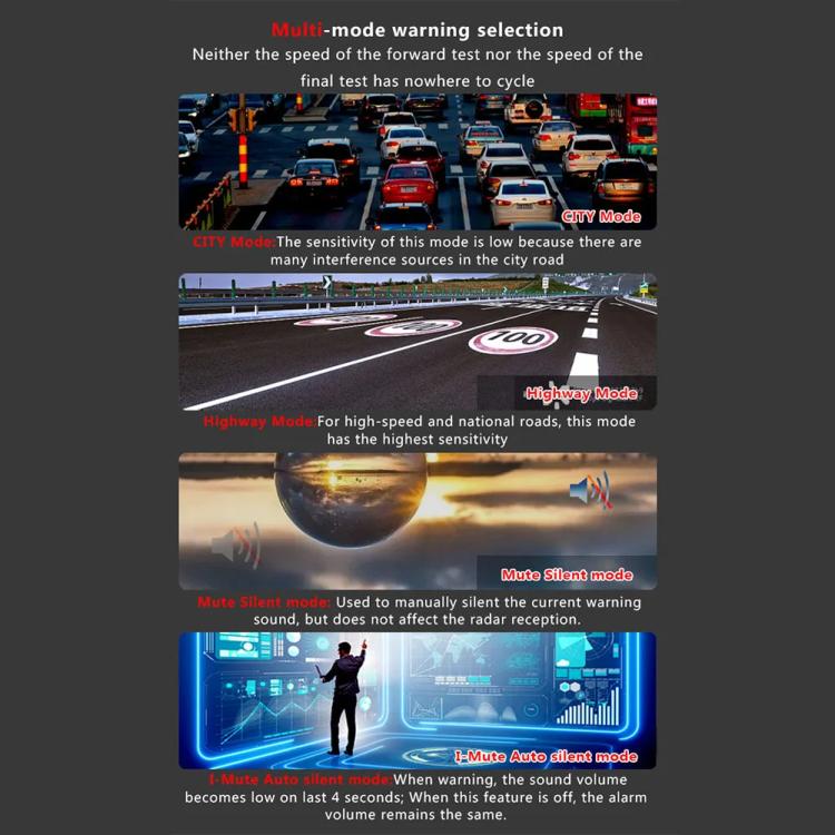 RAD2000 Car Lidar Speed Detector Car Electronic Dog, Support English/Russian, RAD2000