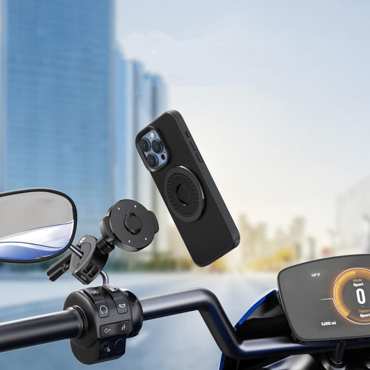 Support de téléphone portable Snap-On pour vélo et moto avec anneau magnétique