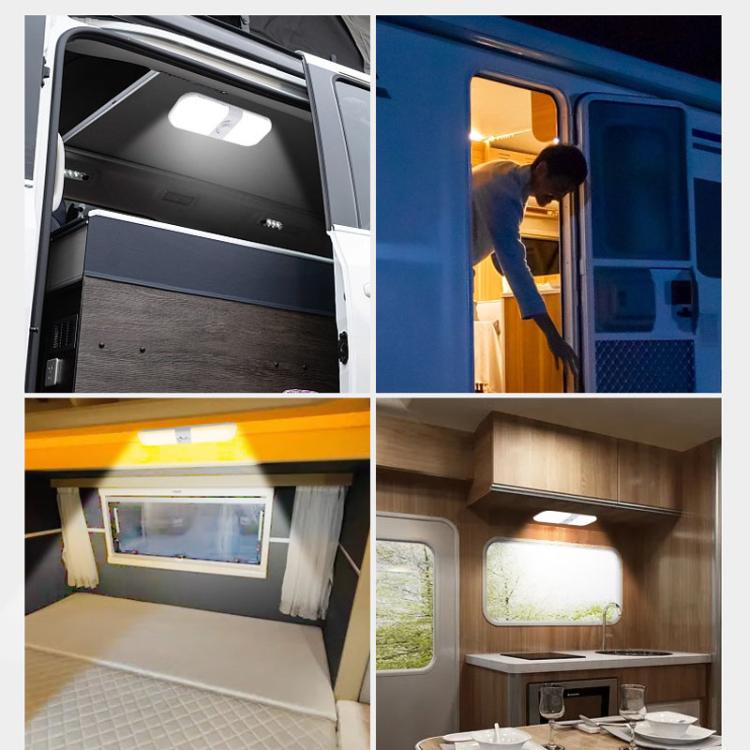 12-24V RV Light 120 LEDs 3-Color Temperature Rotary Button Dimming Roof Light, FC01
